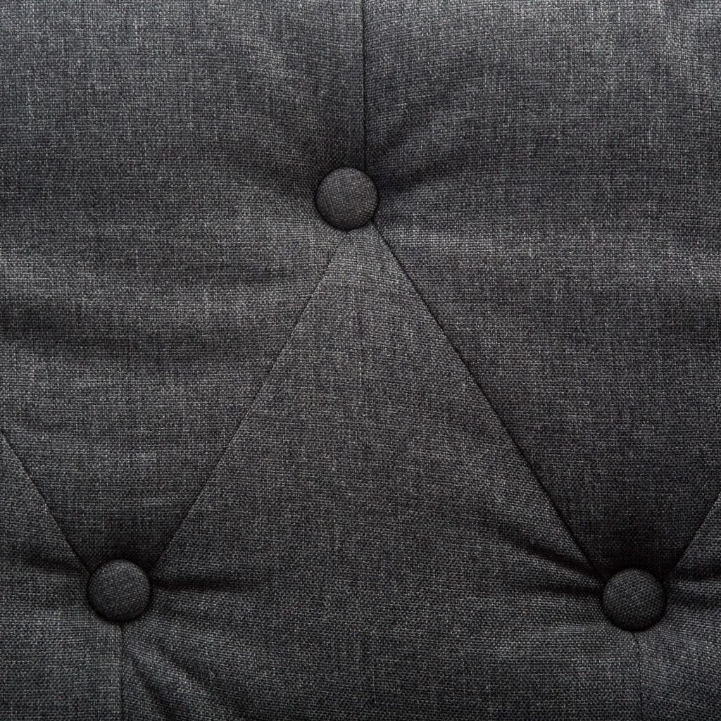 Křeslo Tmavě Šedé Textil
