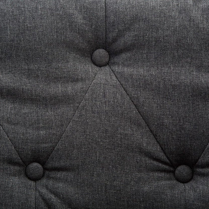 Křeslo Tmavě Šedé Textil