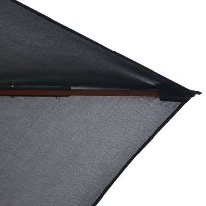 Zahradní Slunečník S Dřevěnou Tyčí 200 X 300 Cm Antracitový