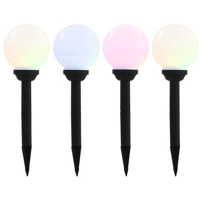 Zahradní Solární Lampy 8 Ks Led Kulovité 15 Cm Rgb