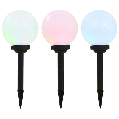 Zahradní Solární Lampy 3 Ks Led Kulovité Rgb