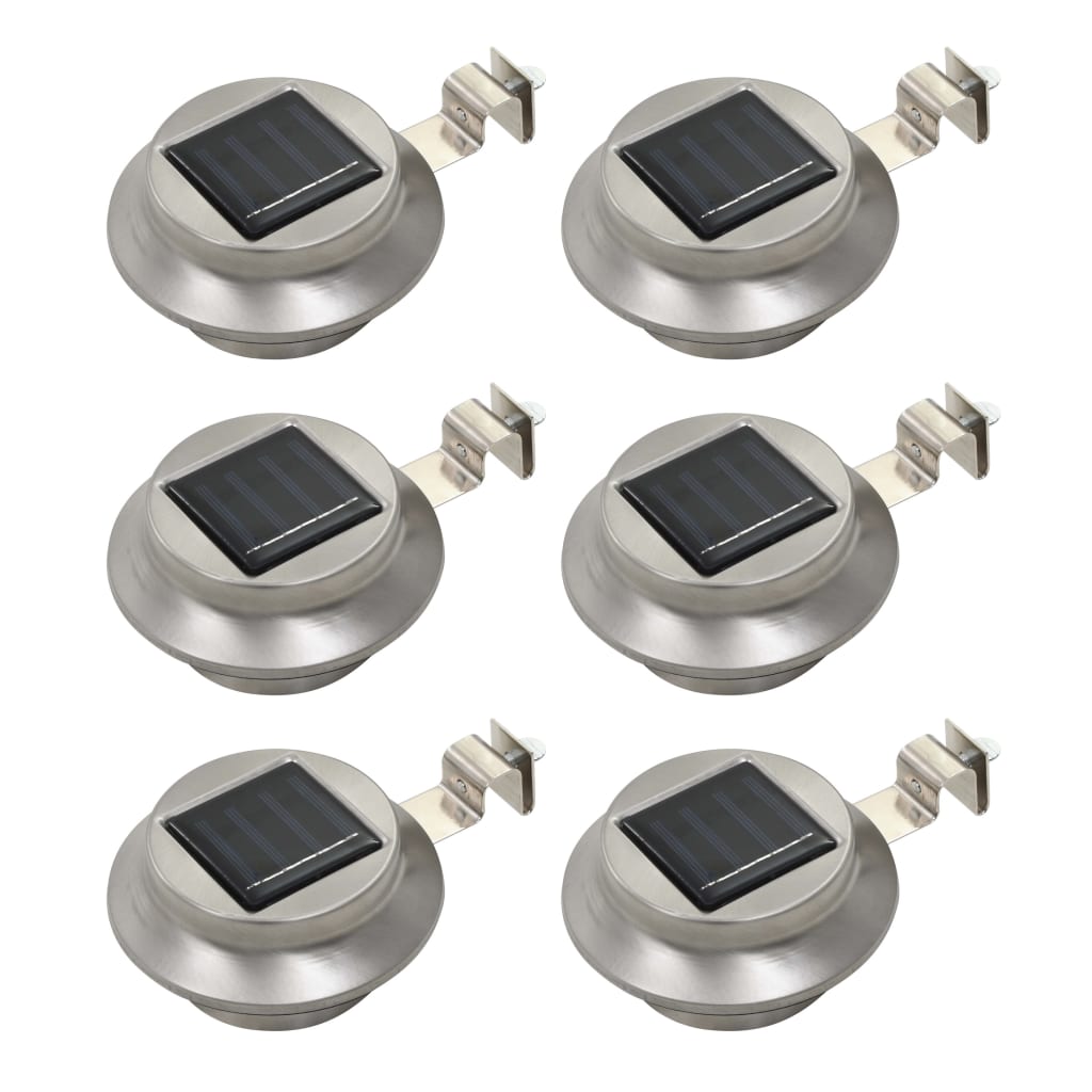 Zahradní Solární Lampy 6 Ks Led Kulaté 12 Cm Bílé
