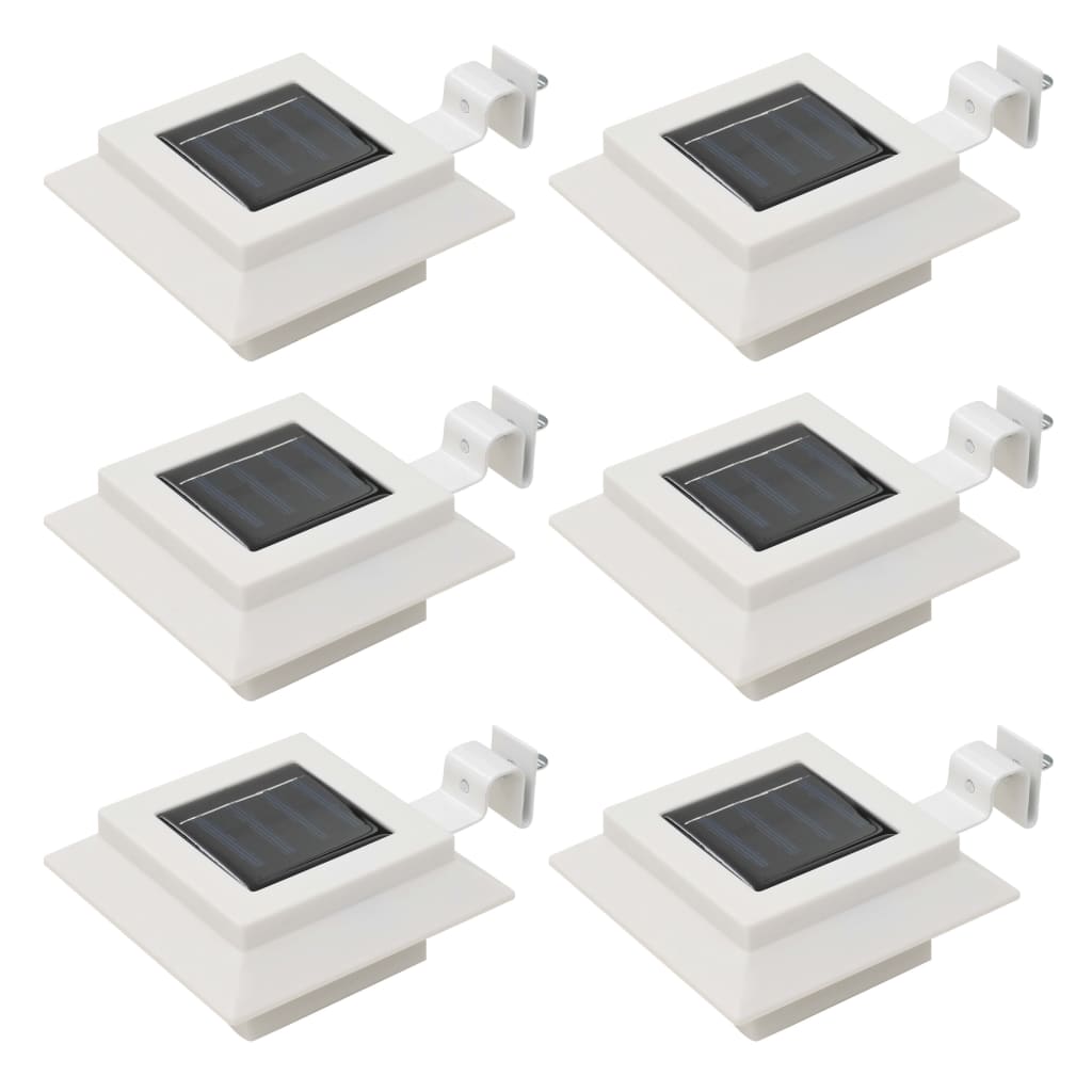 Zahradní Solární Lampy 12 Ks Led Čtvercové 12 Cm Černé