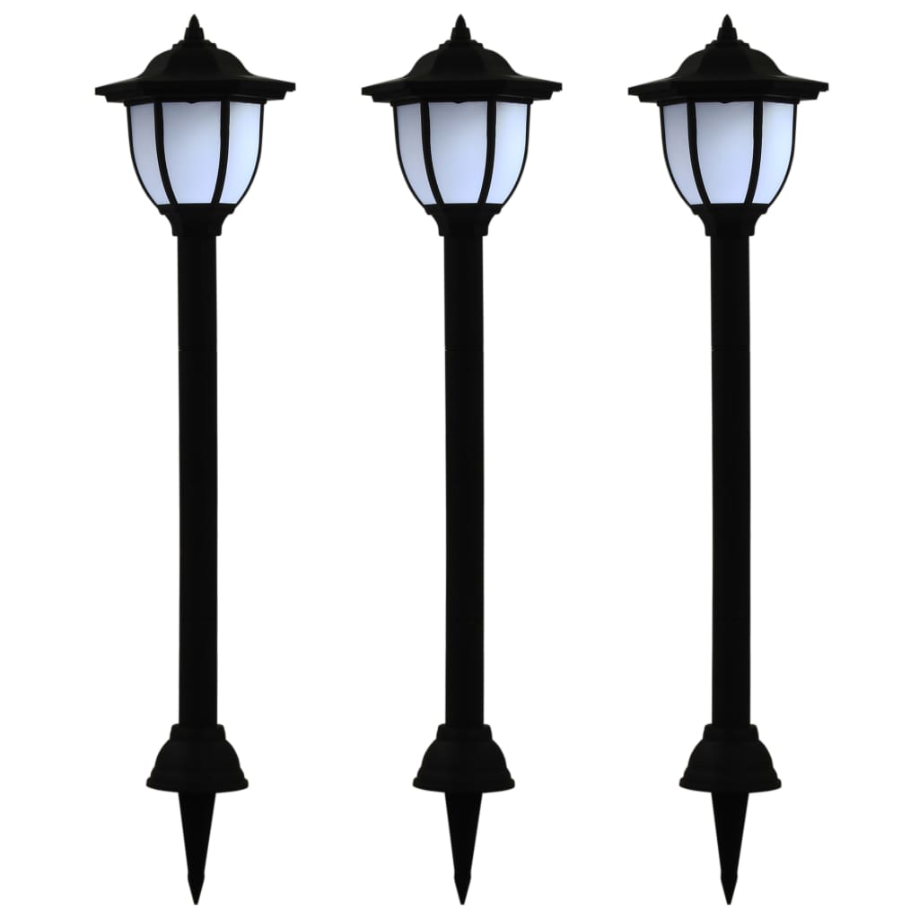 Zahradní Solární Lampy 6 Ks Led Černé