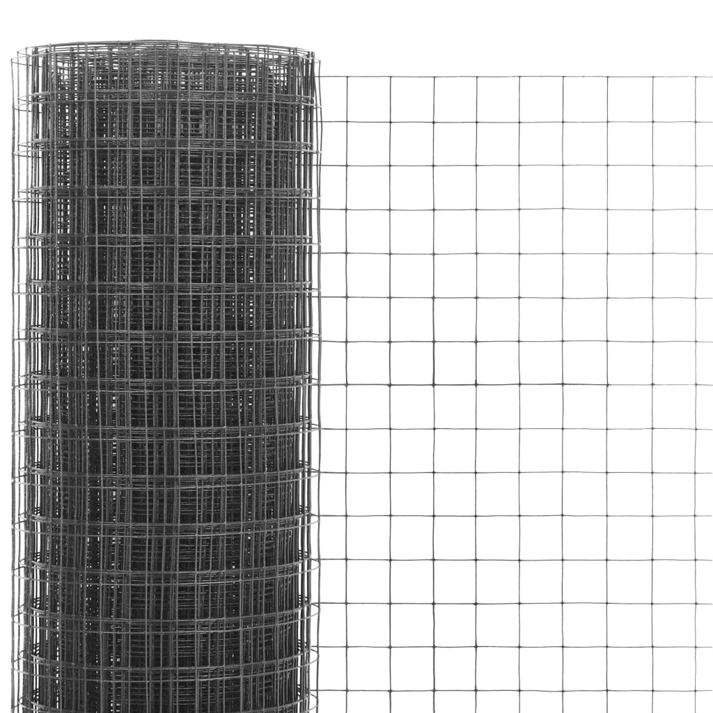 Pletivo Ke Kurníku Ocel Pvc Vrstva 25 X 0,5 M Šedé