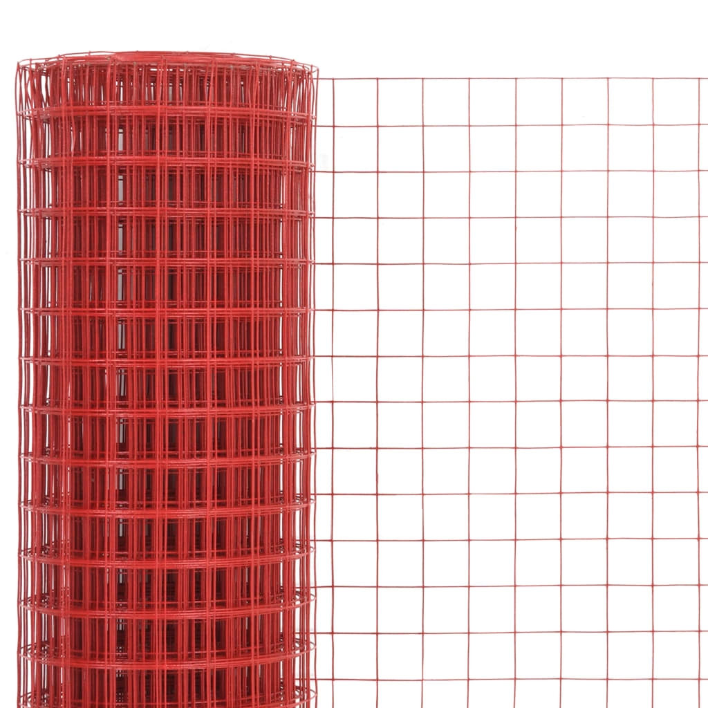 Pletivo Ke Kurníku Ocel Pvc Vrstva Červené