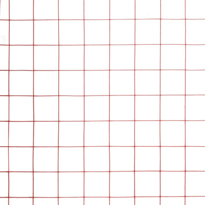 Pletivo Ke Kurníku Ocel Pvc Vrstva 10 X 0,5 M Červené Červená