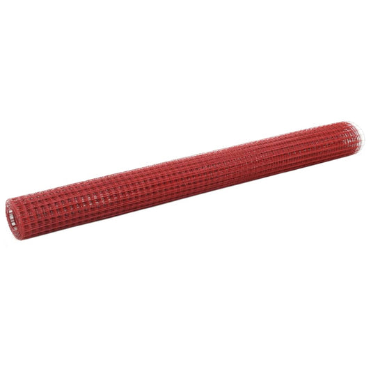 Pletivo Ke Kurníku Ocel Pvc Vrstva 10 X 1,5 M Červené