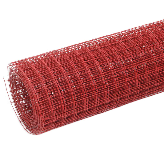 Pletivo Ke Kurníku Ocel Pvc Vrstva 10 X 1,5 M Červené