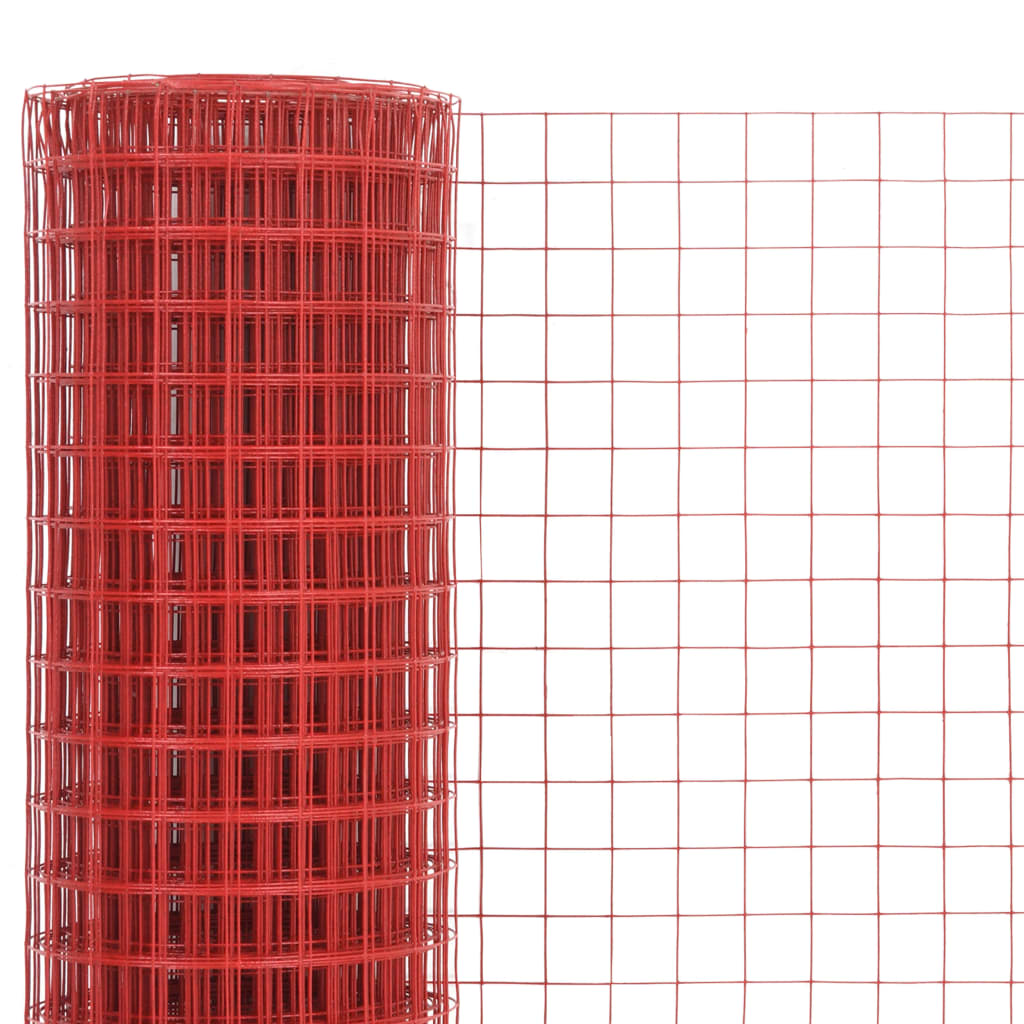 Pletivo Ke Kurníku Ocel Pvc Vrstva 10 X 1,5 M Červené