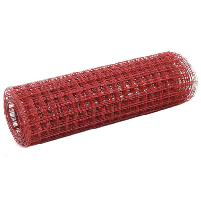 Pletivo Ke Kurníku Ocel Pvc Vrstva Červené