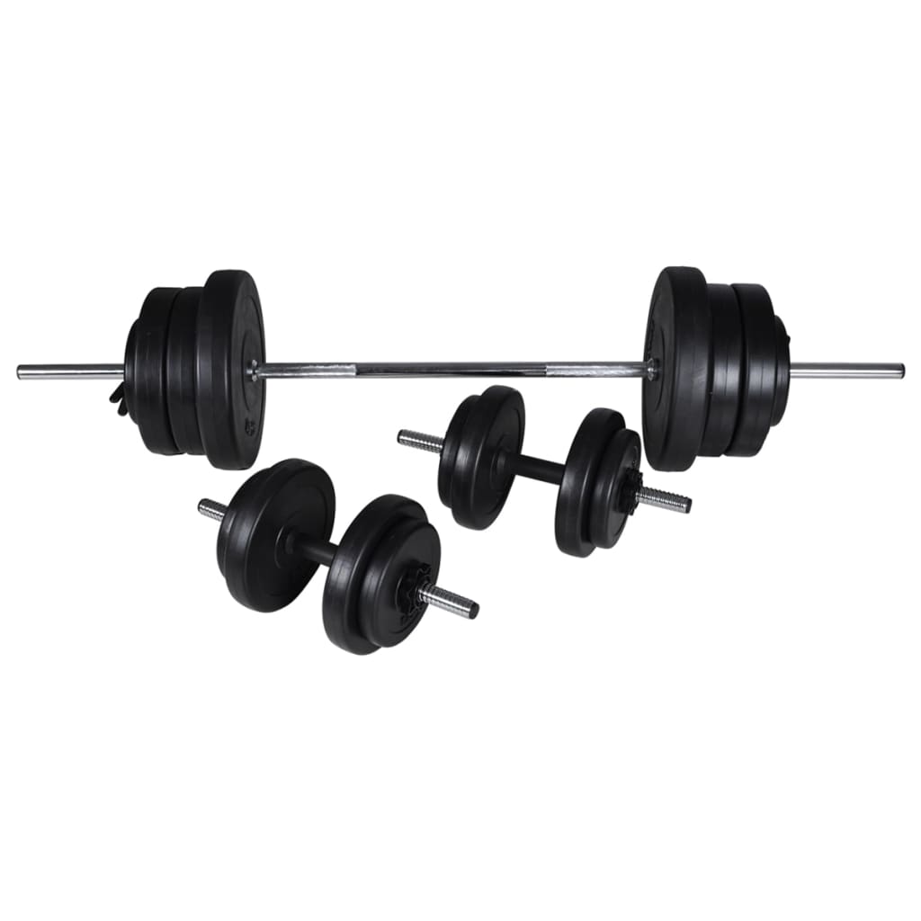 Posilovací Lavice Se Sadou Činek Barbell A Dumbbell 60,5 Kg