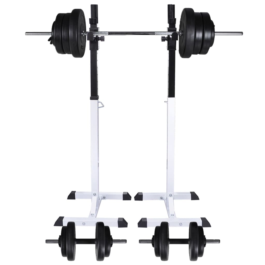 Posilovací Stojan Se Sadou Činek Barbell A Dumbbell 60,5 Kg