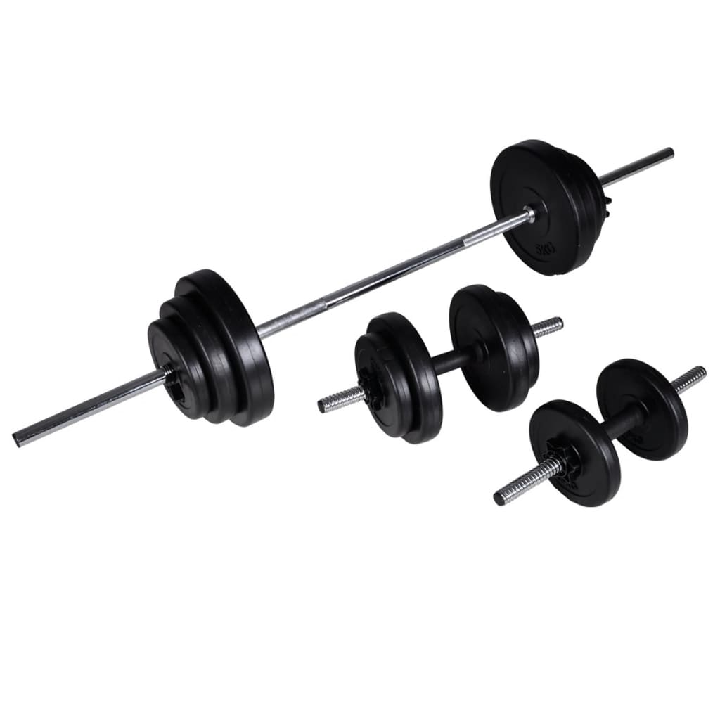 Posilovací Lavice Se Sadou Činek Barbell A Dumbbell 30,5 Kg