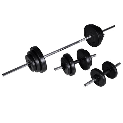 Posilovací Stojan Se Sadou Činek Barbell A Dumbbell 30,5 Kg