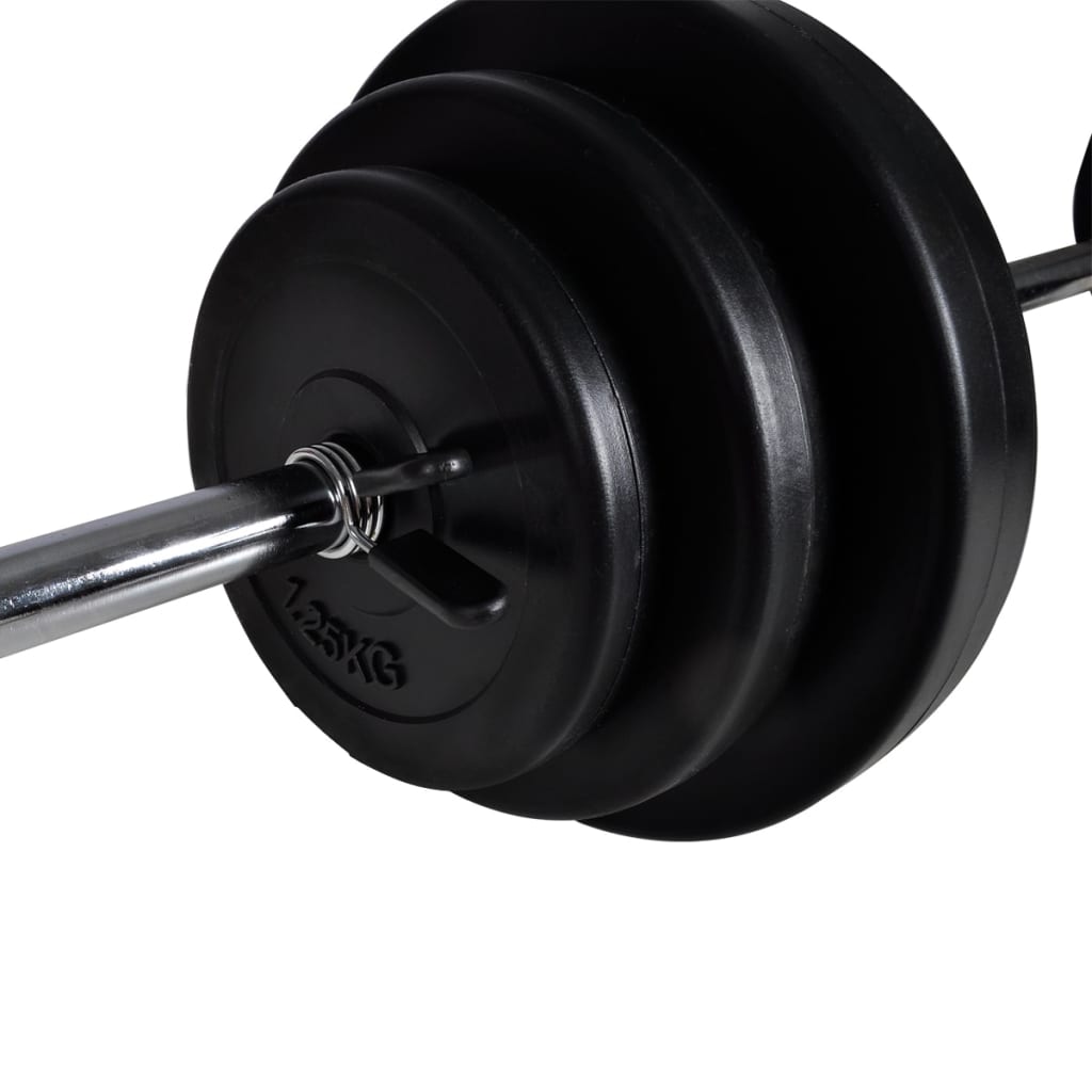 Posilovací Stojan Se Sadou Činek Barbell A Dumbbell 30,5 Kg