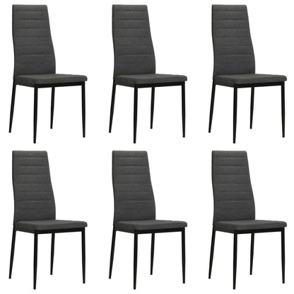 Jídelní Židle 2 Ks Tmavě Šedé Textil