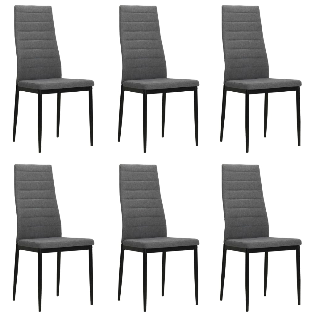 Jídelní Židle 2 Ks Tmavě Šedé Textil
