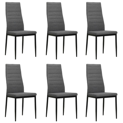 Jídelní Židle 2 Ks Tmavě Šedé Textil