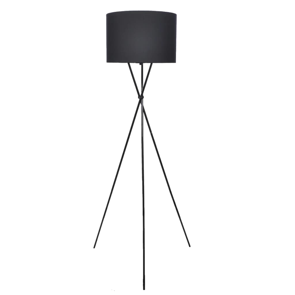 Stojací Lampa Se Stojanem Černá 139 Cm