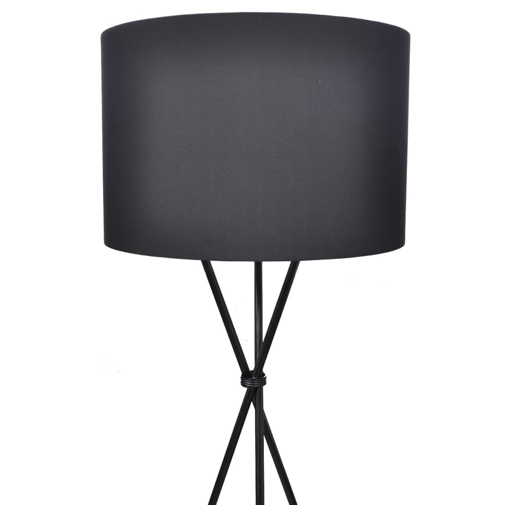 Stojací Lampa Se Stojanem Černá 139 Cm