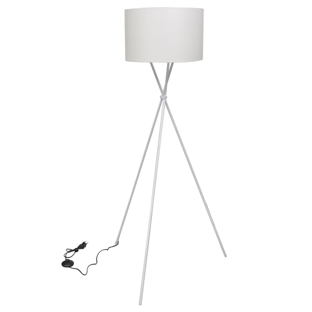 Stojací Lampa Se Stojanem Bílá 139 Cm