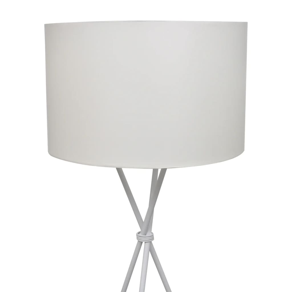 Stojací Lampa Se Stojanem Bílá 139 Cm