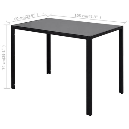 Jídelní Set 5 Kusů Umělá Kůže Černý A Bílý
