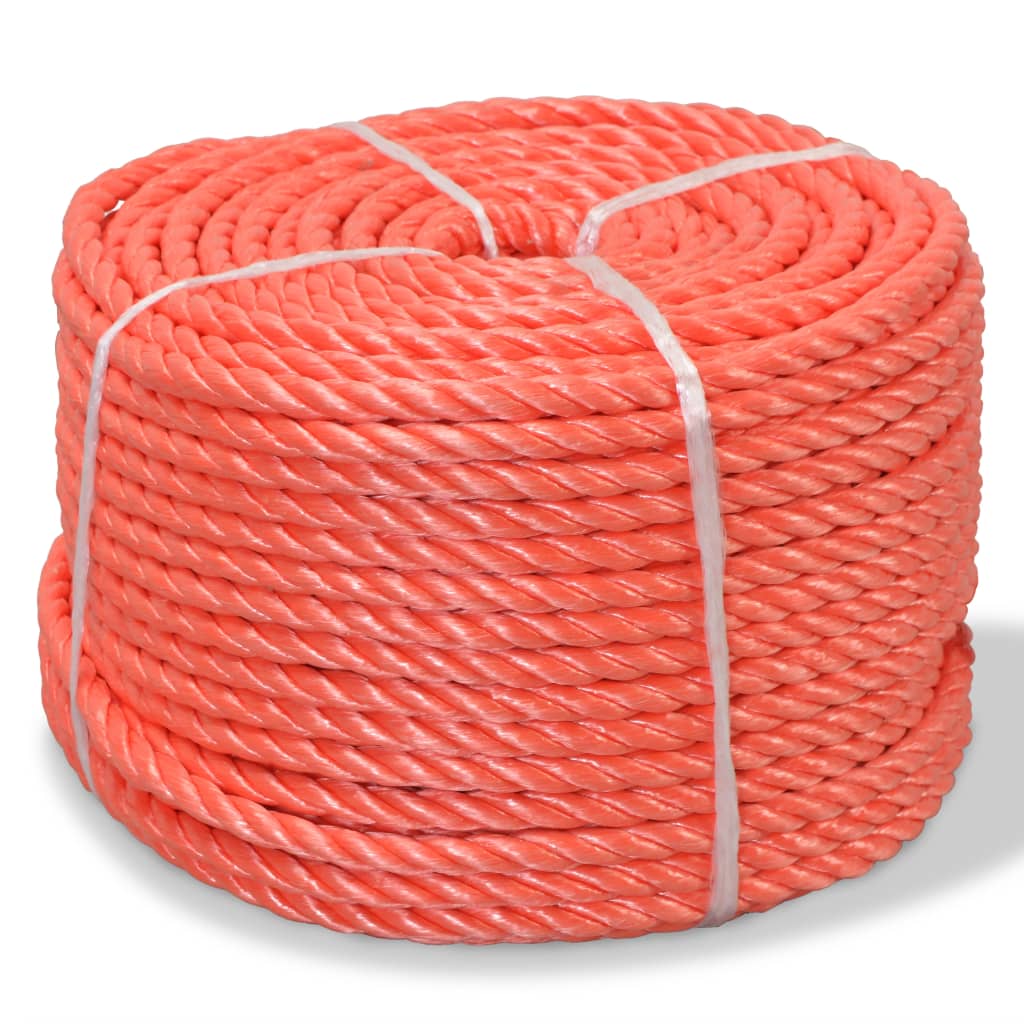 Kroucené Lano Z Polypropylenu 8 Mm 500 M Oranžové