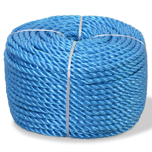 Kroucené lano z polypropylenu 14 mm 100 m modré