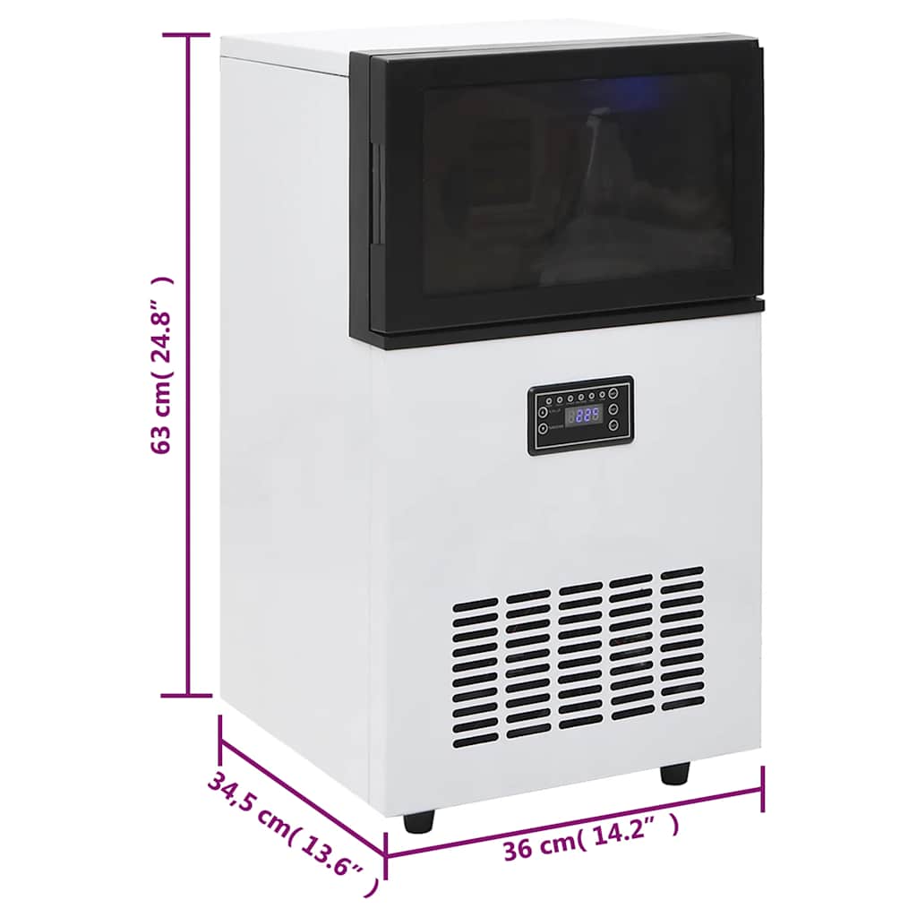 Výrobník Ledových Kostek Černý 45 Kg / 24 H