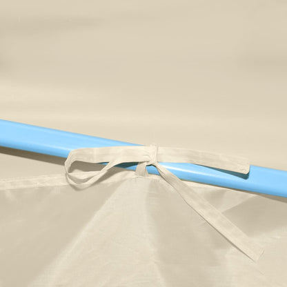 Skládací Nůžkový Party Stan S 5 Bočními Stěnami 3 X 9 M Krémový