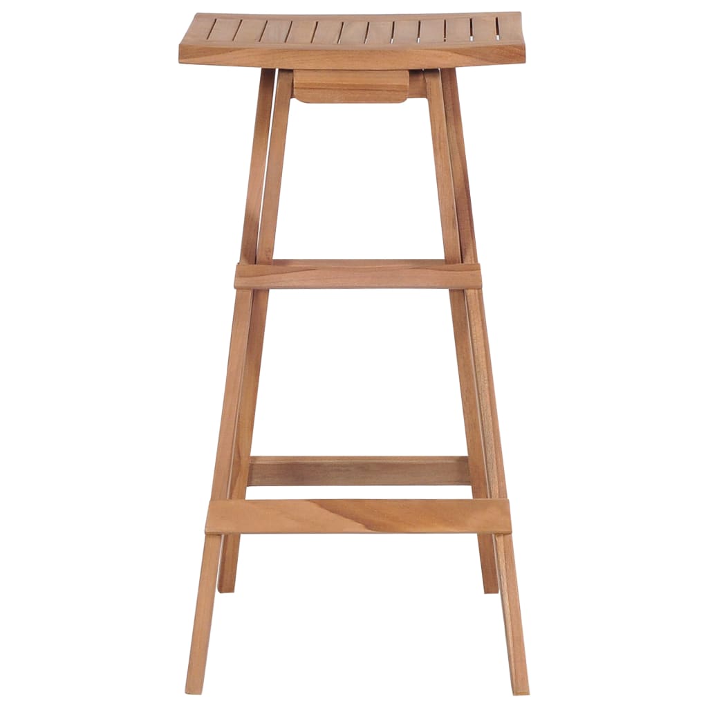 Skládací Barové Stoličky 2 Ks Masivní Teak