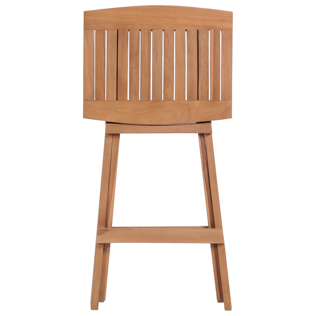 Skládací Barové Stoličky 2 Ks Masivní Teak