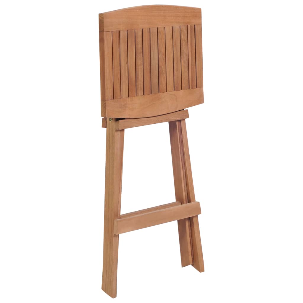 Skládací Barové Stoličky 2 Ks Masivní Teak