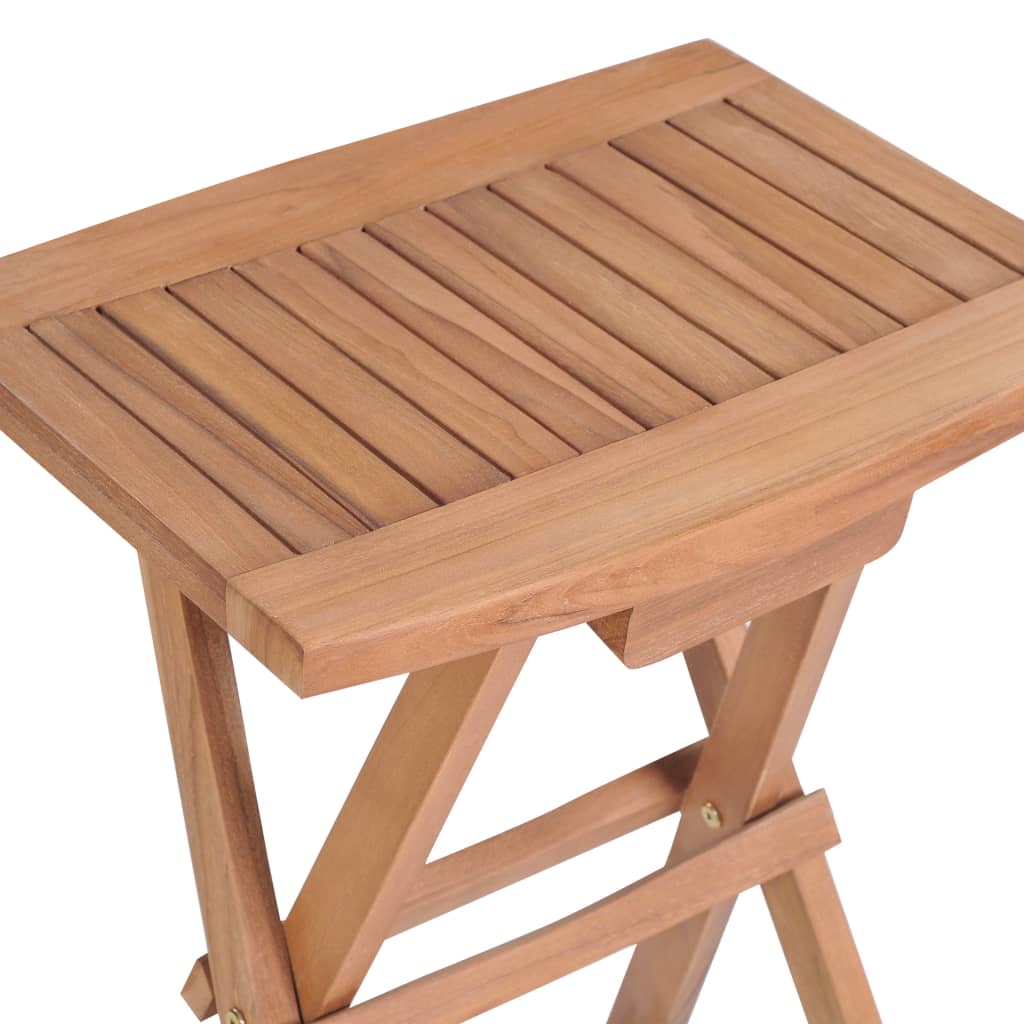 Skládací Barové Stoličky 2 Ks Masivní Teak