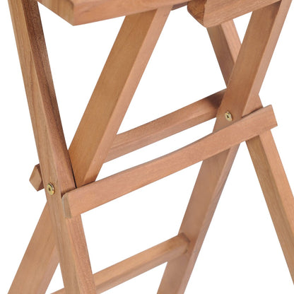 Skládací Barové Stoličky 2 Ks Masivní Teak