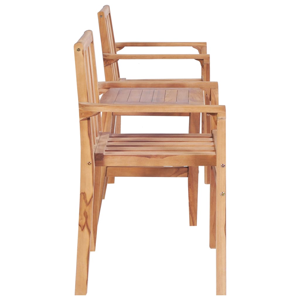 3Dílný Bistro Set Masivní Teak