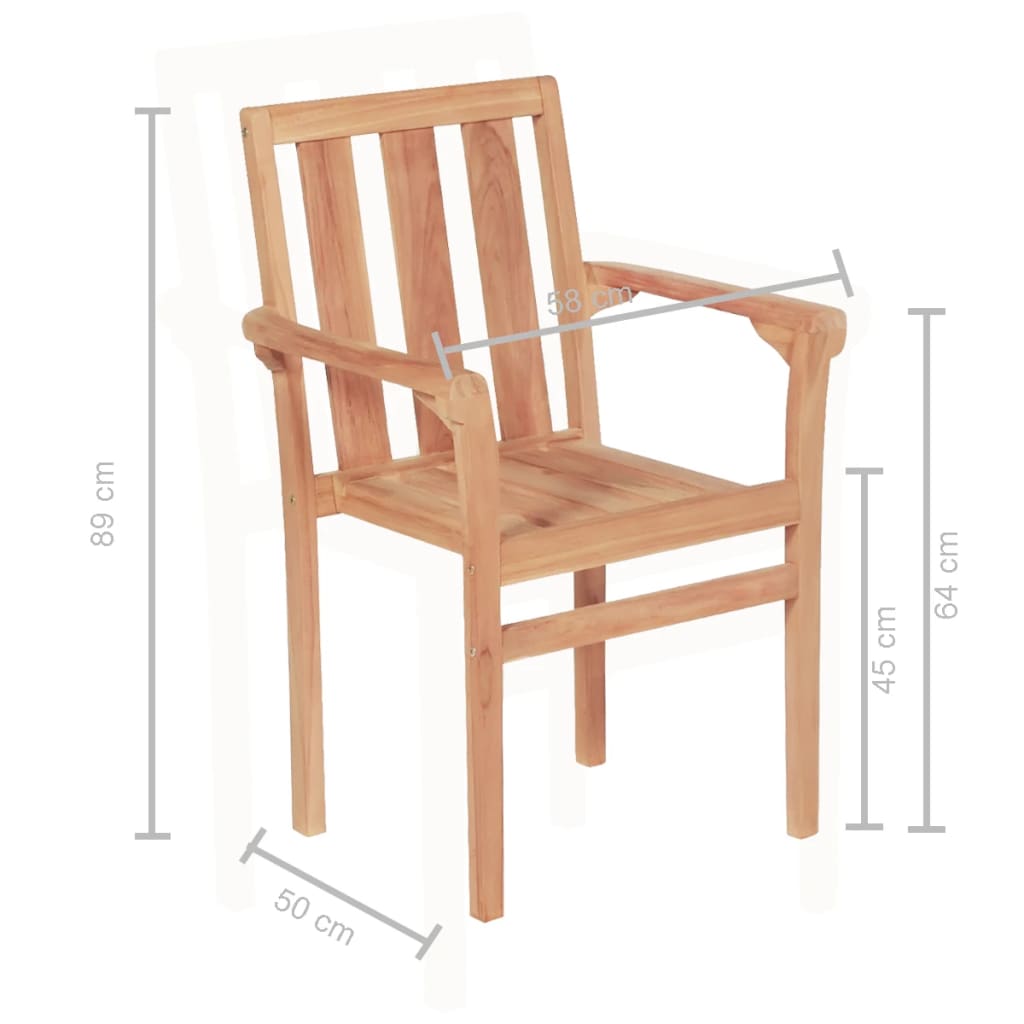 3Dílný Bistro Set Masivní Teak