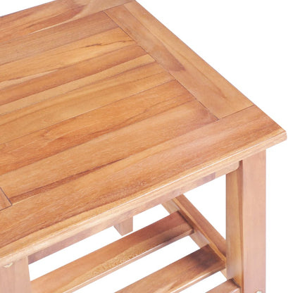 Konferenční Stolek 40 X 40 X 50 Cm Čtvercový Masivní Teak