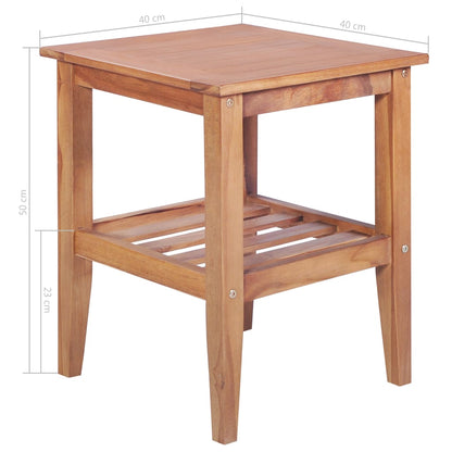 Konferenční Stolek 40 X 40 X 50 Cm Čtvercový Masivní Teak
