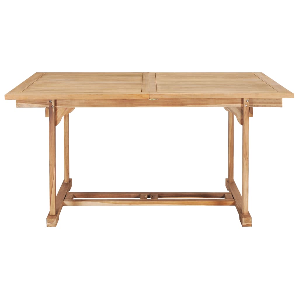 7Dílný Zahradní Jídelní Set 150–200 X 100 X 75 Cm Teakové Dřevo