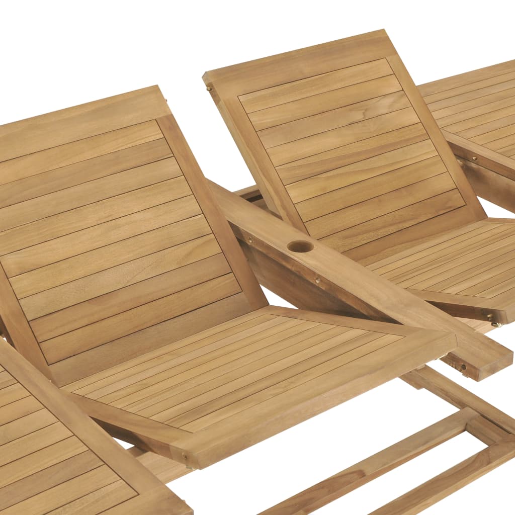 Rozkládací Zahradní Stůl (180–280) X 100 X 75 Cm Masivní Teak