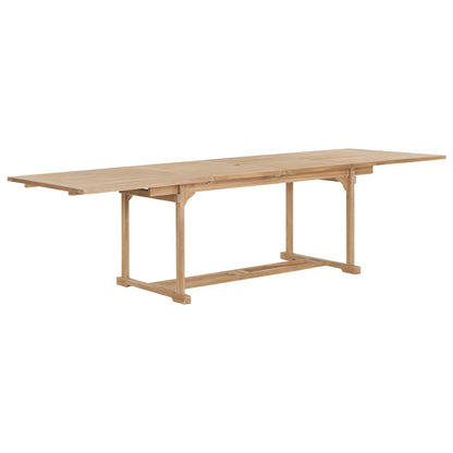 9Dílný Zahradní Jídelní Set 180–280 X 100 X 75 Cm Masivní Teak