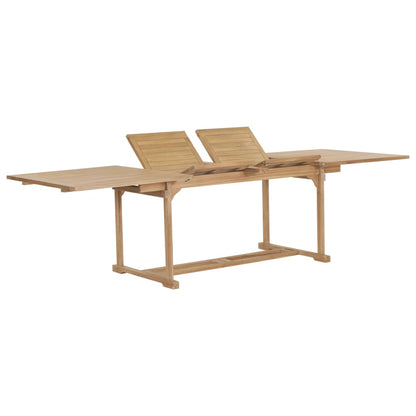 9Dílný Zahradní Jídelní Set 180–280 X 100 X 75 Cm Masivní Teak