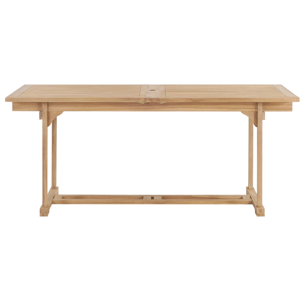 9Dílný Zahradní Jídelní Set 180–280 X 100 X 75 Cm Masivní Teak