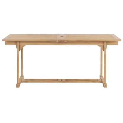 9Dílný Zahradní Jídelní Set 180–280 X 100 X 75 Cm Masivní Teak