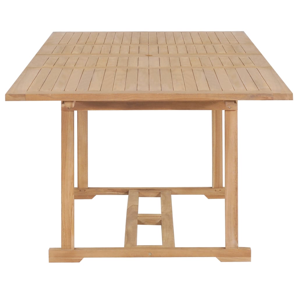 9Dílný Zahradní Jídelní Set 180–280 X 100 X 75 Cm Masivní Teak