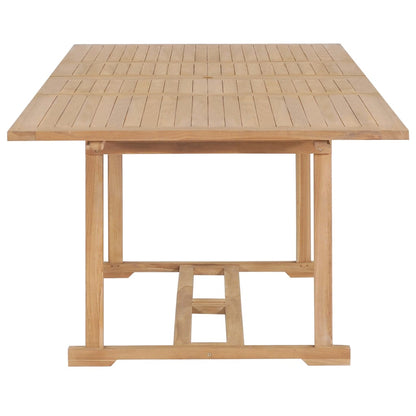 9Dílný Zahradní Jídelní Set 180–280 X 100 X 75 Cm Masivní Teak