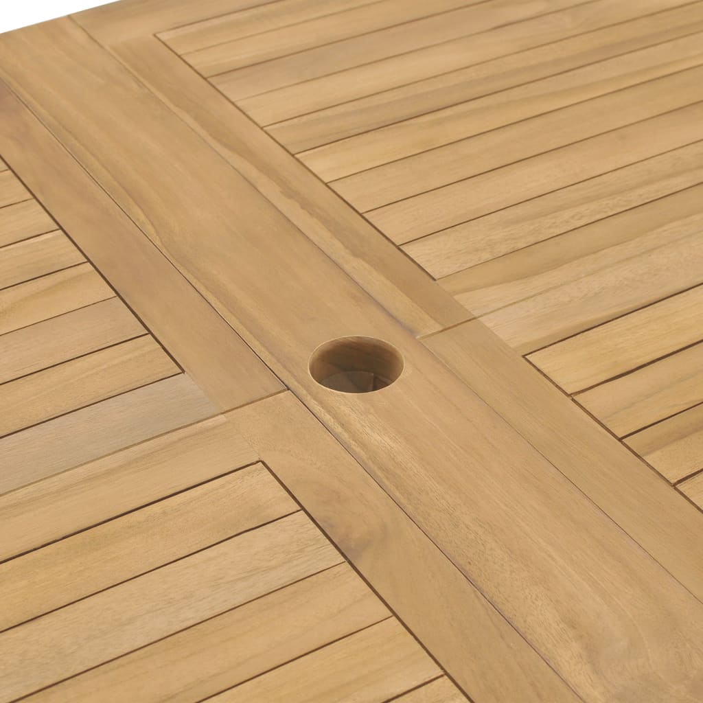 9Dílný Zahradní Jídelní Set 180–280 X 100 X 75 Cm Masivní Teak